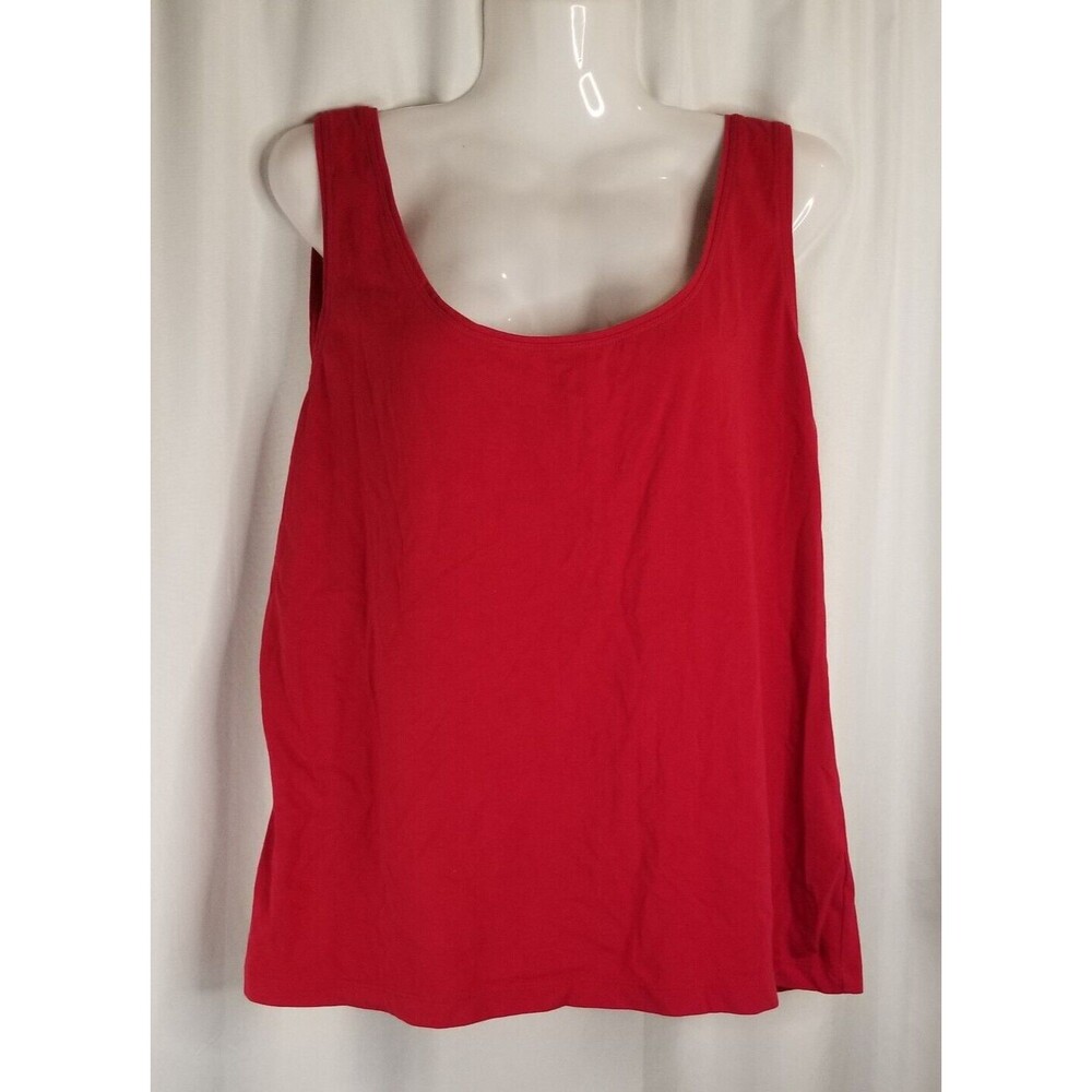 Talbot's Women's Top Size 1X RED Sleeveless Classic Sleeveless Versatile